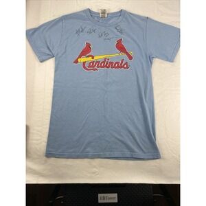 St. Louis‎ Cardinals Tshirt Kids Clinics Player Autographs Adult Size Small MLB